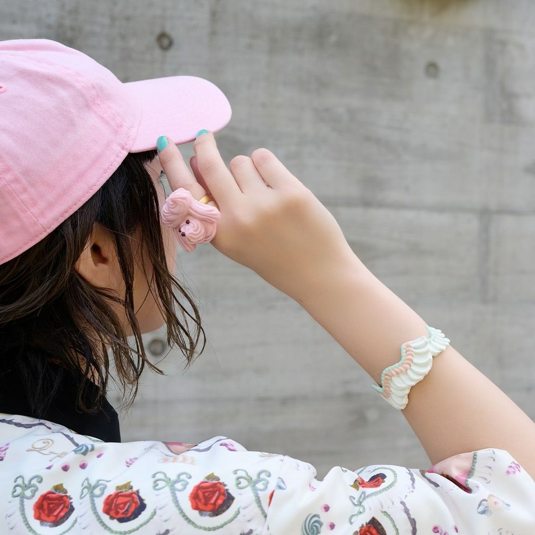 バレエコア フリル ホワイト ブレスレット