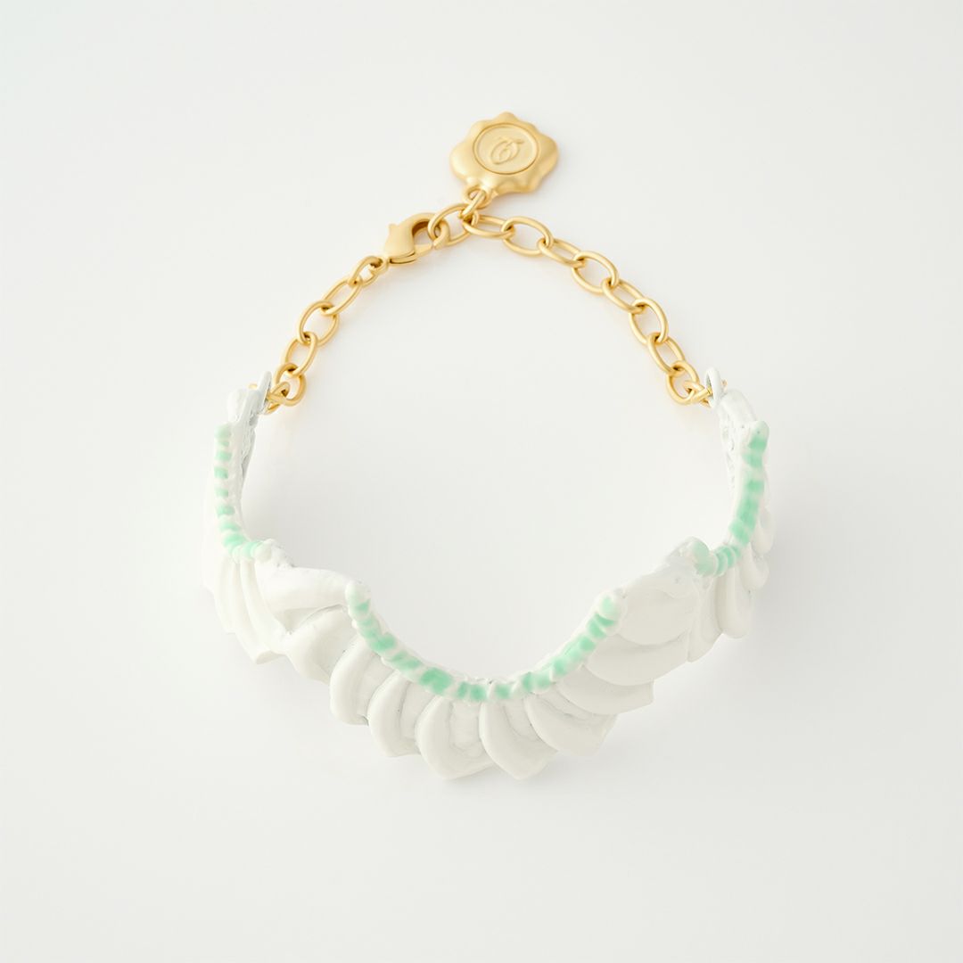 バレエコア フリル ホワイト ブレスレット