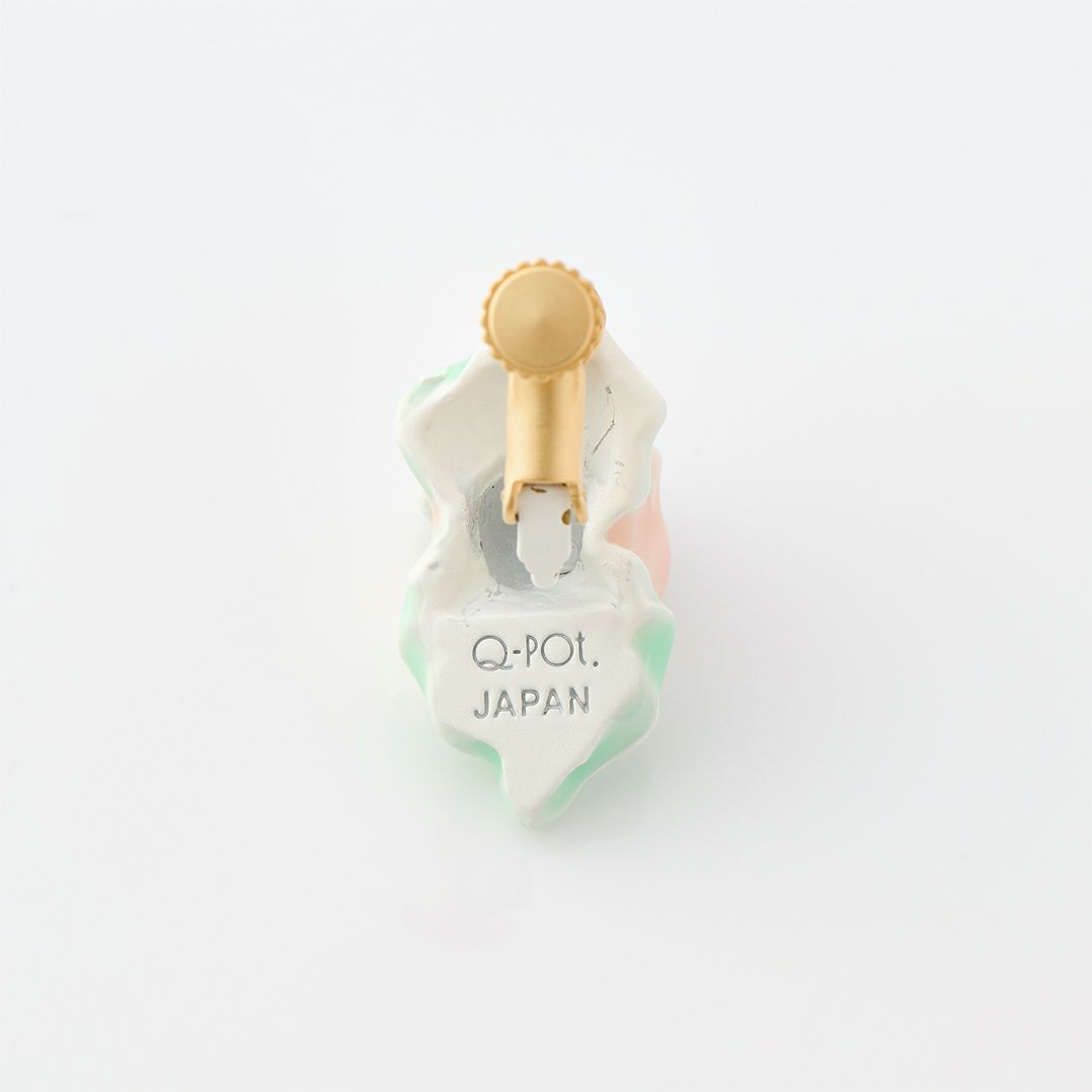 バレエコア フリル ローズ ピンク イヤリング