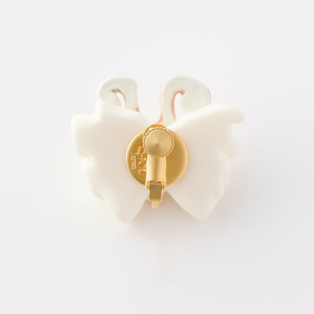 バレエコア フリル ピンク イヤリング