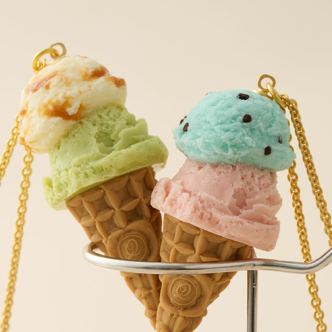 チョコミント　アイス　ネックレス