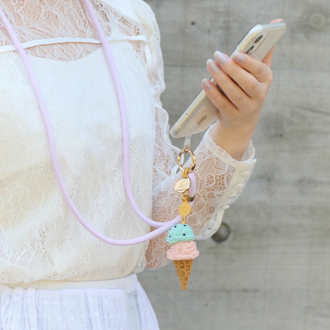 チョコミント　アイス　バッグチャーム