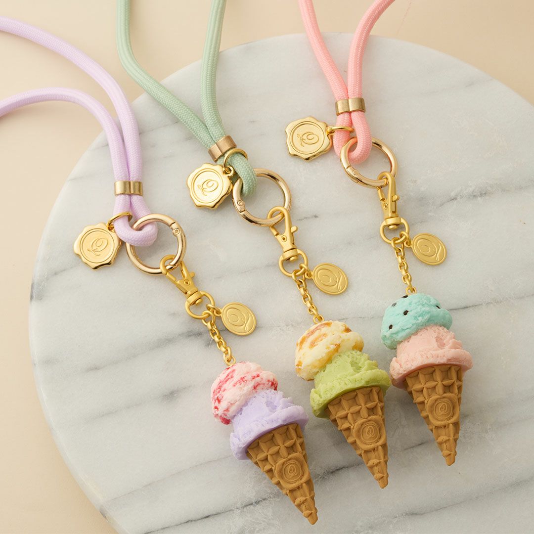 チョコミント　アイス　バッグチャーム