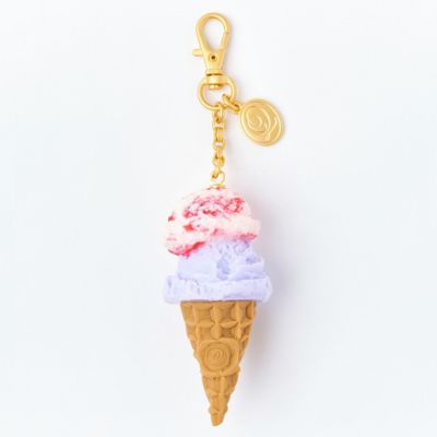 ストロベリーマーブル＆ブルーベリーミルク ダブルアイスクリーム  バッグチャーム