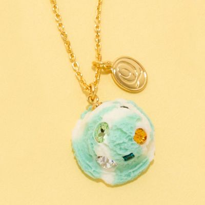 キラキラ ミント＆バニラ アイスクリーム ネックレス