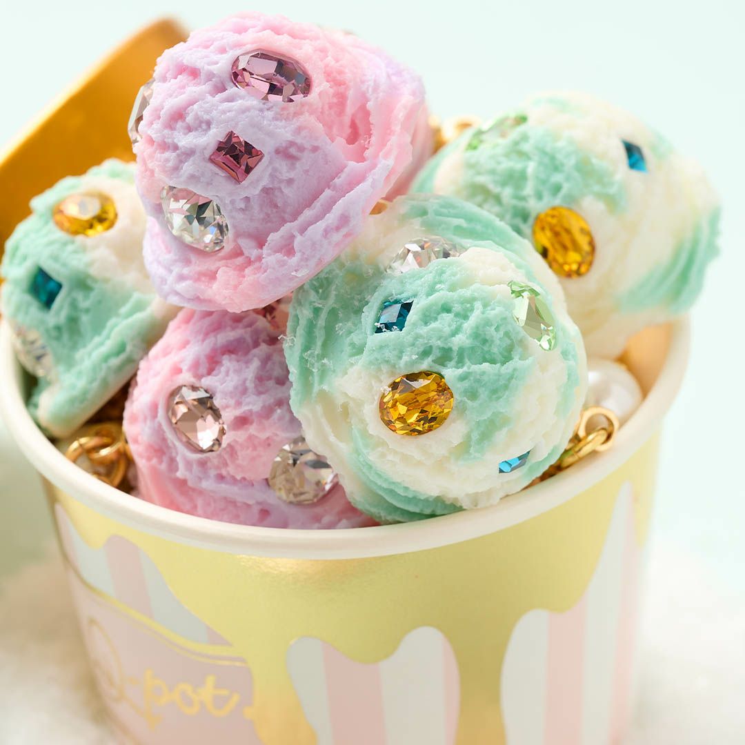 キラキラ ミント＆バニラ アイスクリーム ヘアゴム | Q-pot. ONLINE SHOP