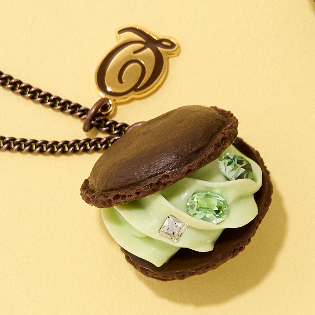 ブラウニーピスタチオマカロン ネックレス ミント オンラインショップ限定