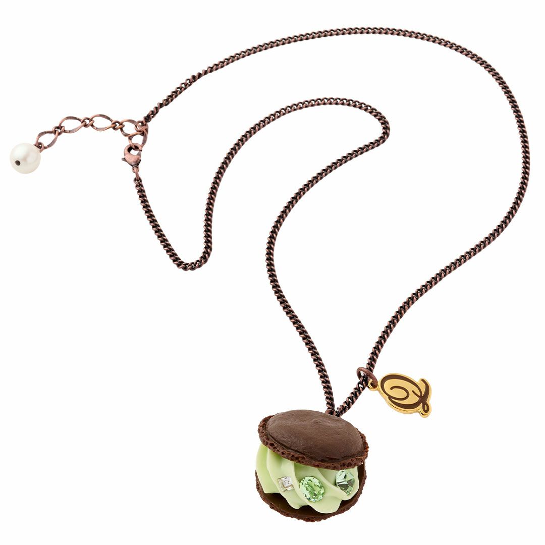 ブラウニーピスタチオマカロン ネックレス ミント オンラインショップ限定