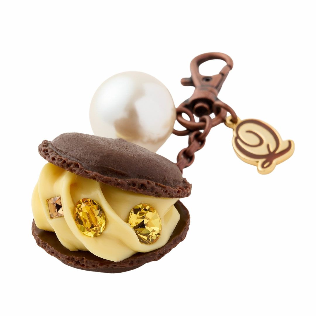 ブラウニーカスタードマカロン バッグチャーム イエロー オンラインショップ限定