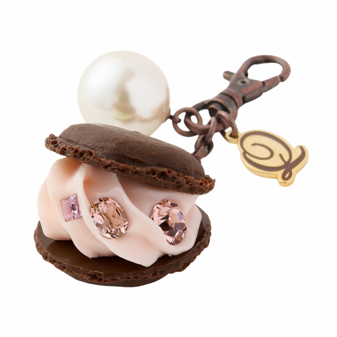 ブラウニーラズベリーマカロン　バッグチャーム ピンク オンラインショップ限定