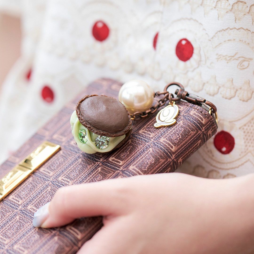 ブラウニーピスタチオマカロン バッグチャーム ミント オンラインショップ限定