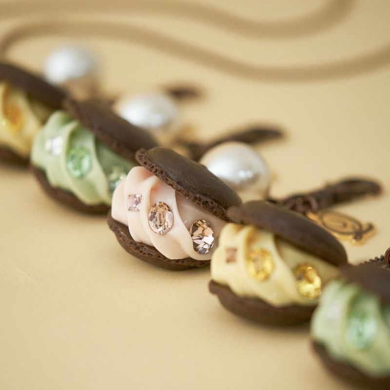 ブラウニーピスタチオマカロン バッグチャーム（ミント） | Q-pot