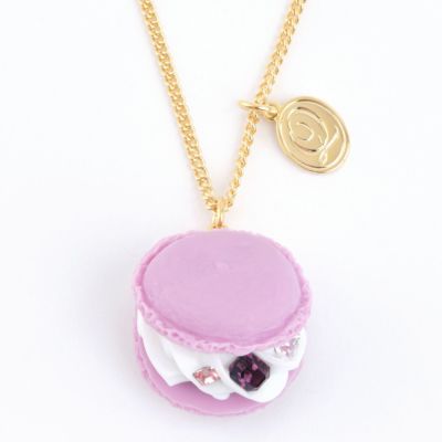 ジュエルマカロンネックレス （ブルーベリー）