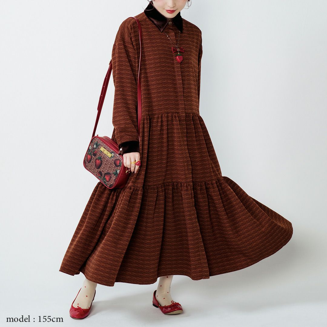 チョコレート シャツドレス | Q-pot. ONLINE SHOP 