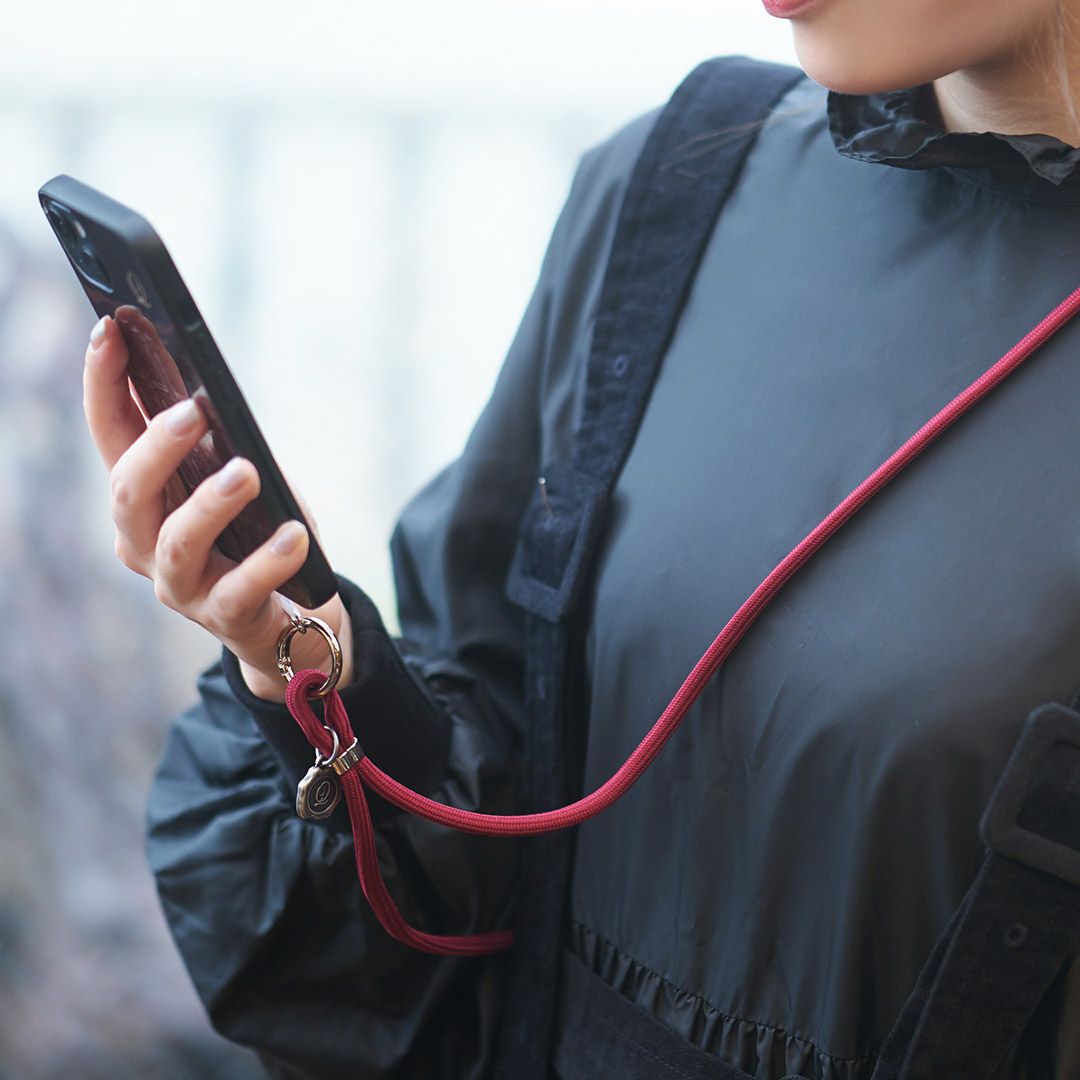 スマホショルダー（ワインレッド）