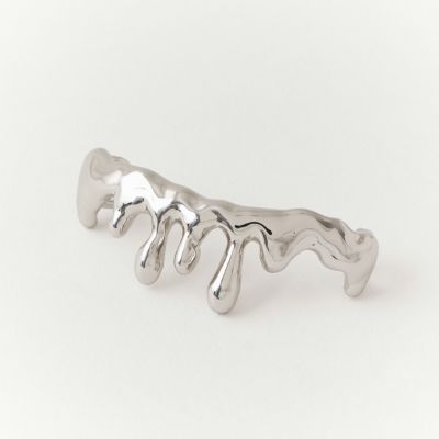 【残り１点】メルティーメルト シューズデコレーション アクセサリー(シルバー)（片足用）