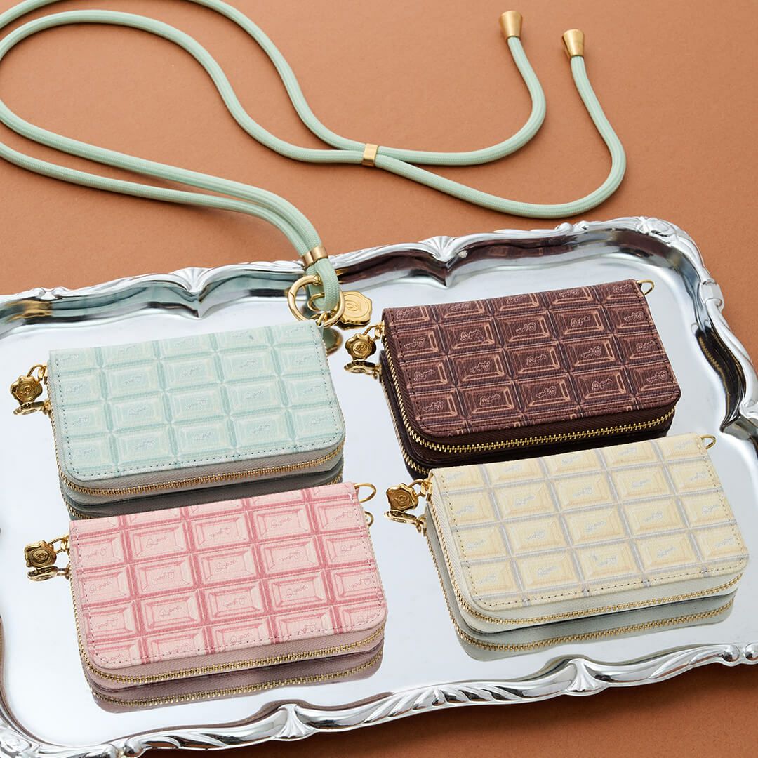 ビターチョコレート コンパクト ラウンドファスナー ウォレット（財布 