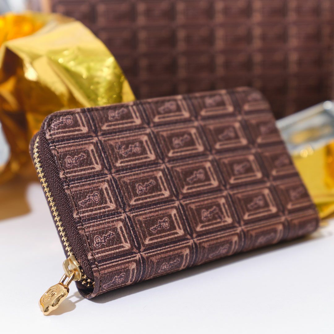 ビターチョコレート コンパクト ラウンドファスナー ウォレット（財布 