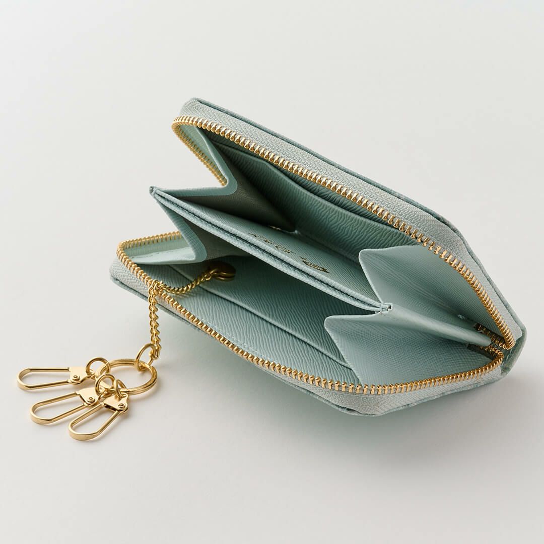 チョコミント　財布　キーケース