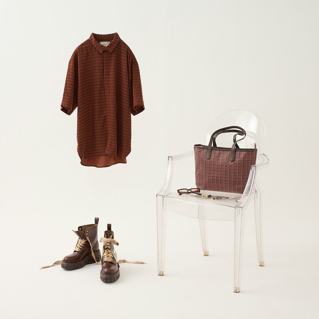 本革 メルティングチョコレート サテンリボンレースアップシューズ（ブラウン） ブーツ