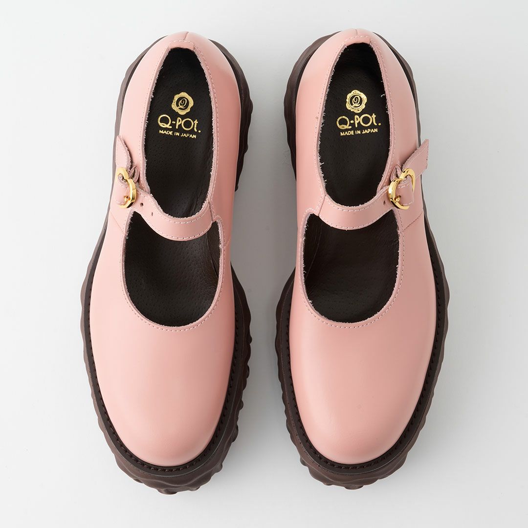 本革 メルティングチョコレート　メリージェーン（ペールピンク） シューズ