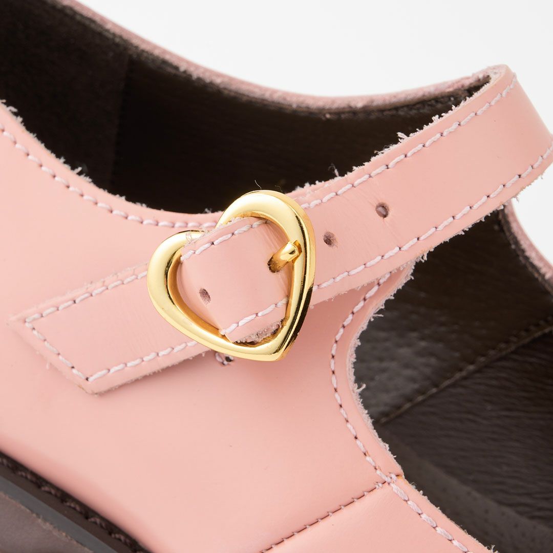 本革 メルティングチョコレート　メリージェーン（ペールピンク） シューズ