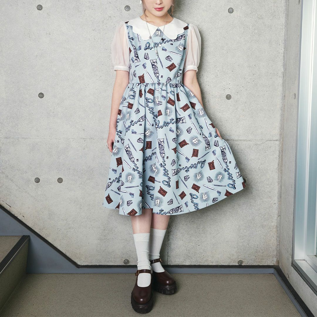デンタル・キューポット パフスリーブドレス | Q-pot. ONLINE SHOP