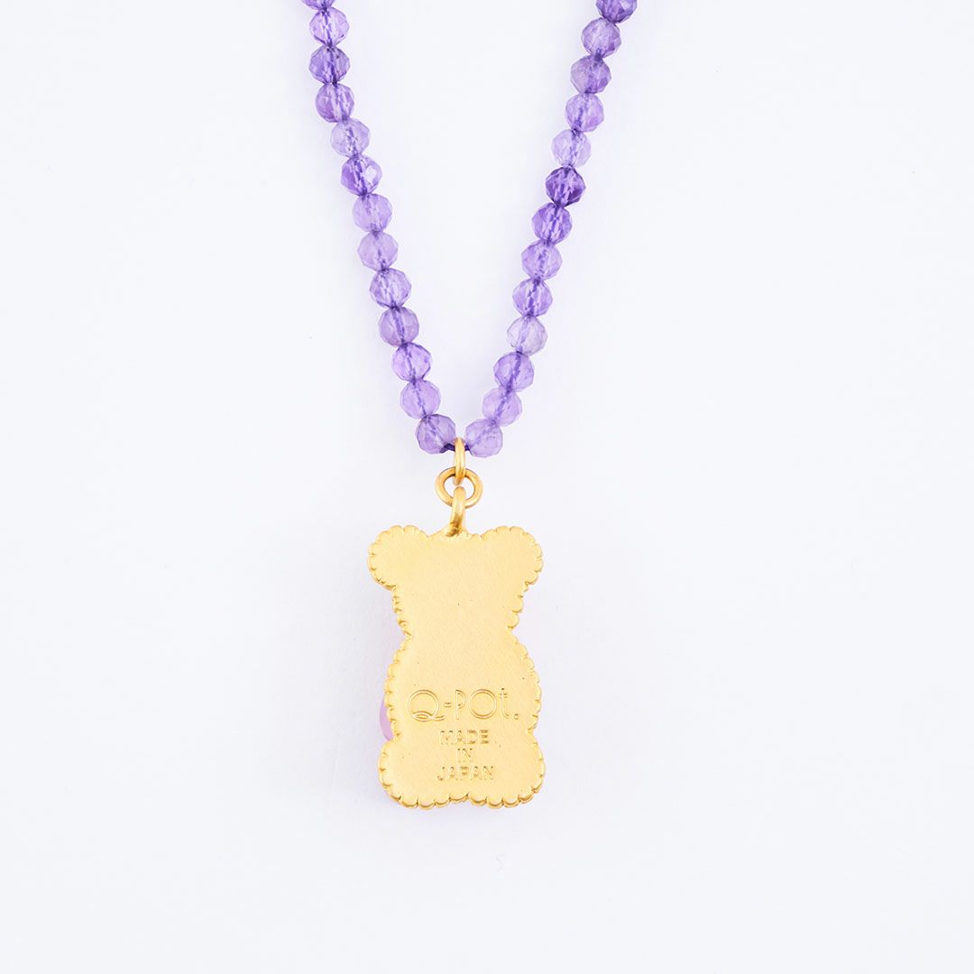 天然石ジュエリー　アメジスト　テディベアグミ　ネックレス