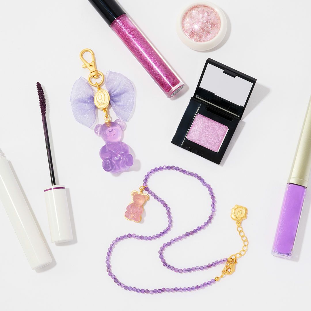 天然石ジュエリー　アメジスト　テディベアグミ　ネックレス