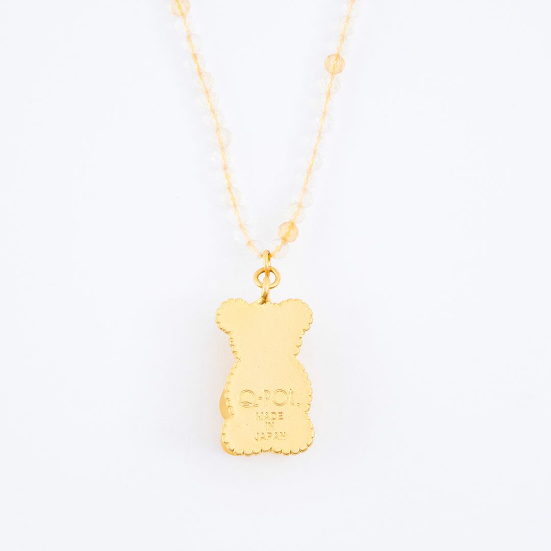 天然石ジュエリー　シトリン　テディベアグミ　ネックレス