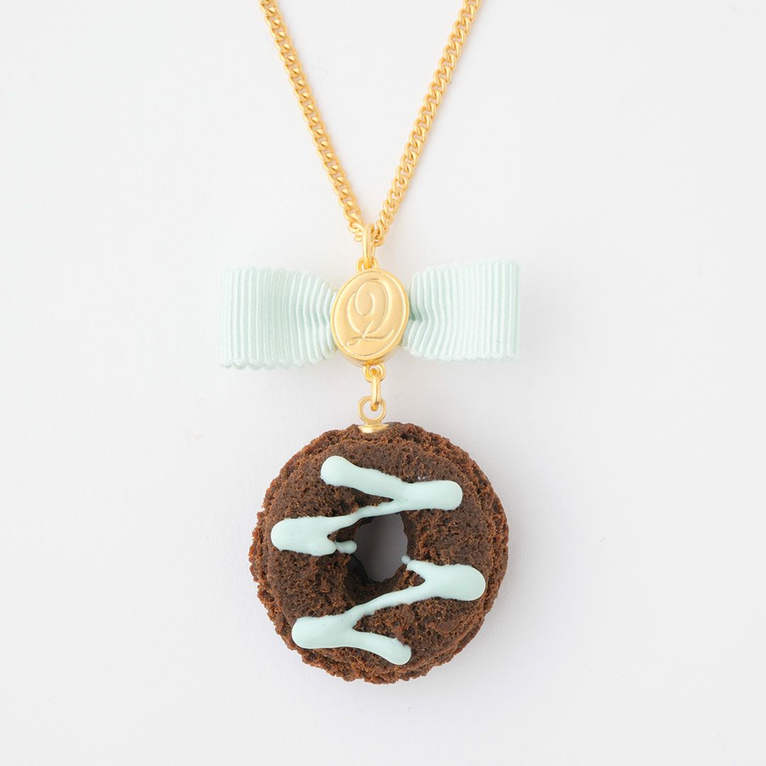 ドーナッツ　ネックレス　チョコミント
