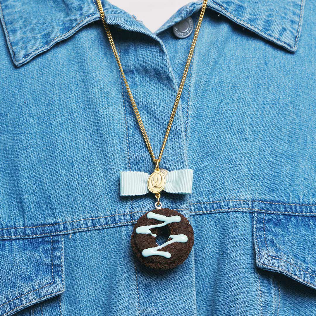 ドーナッツ　ネックレス　チョコミント