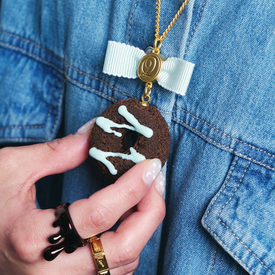 ドーナッツ　ネックレス　チョコミント