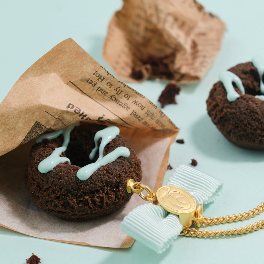 ドーナッツ　ネックレス　チョコミント