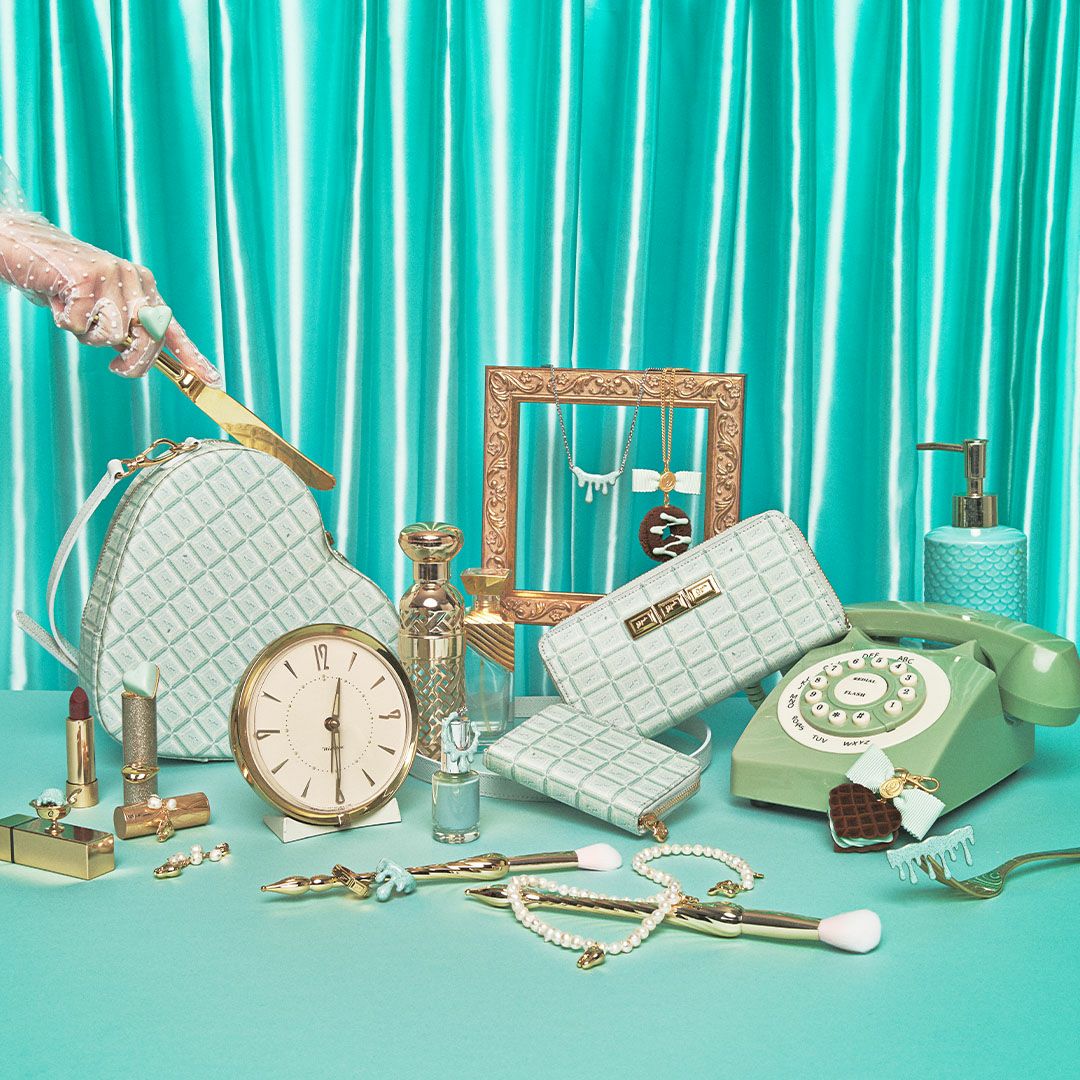 チョコミント　ハート型バッグ