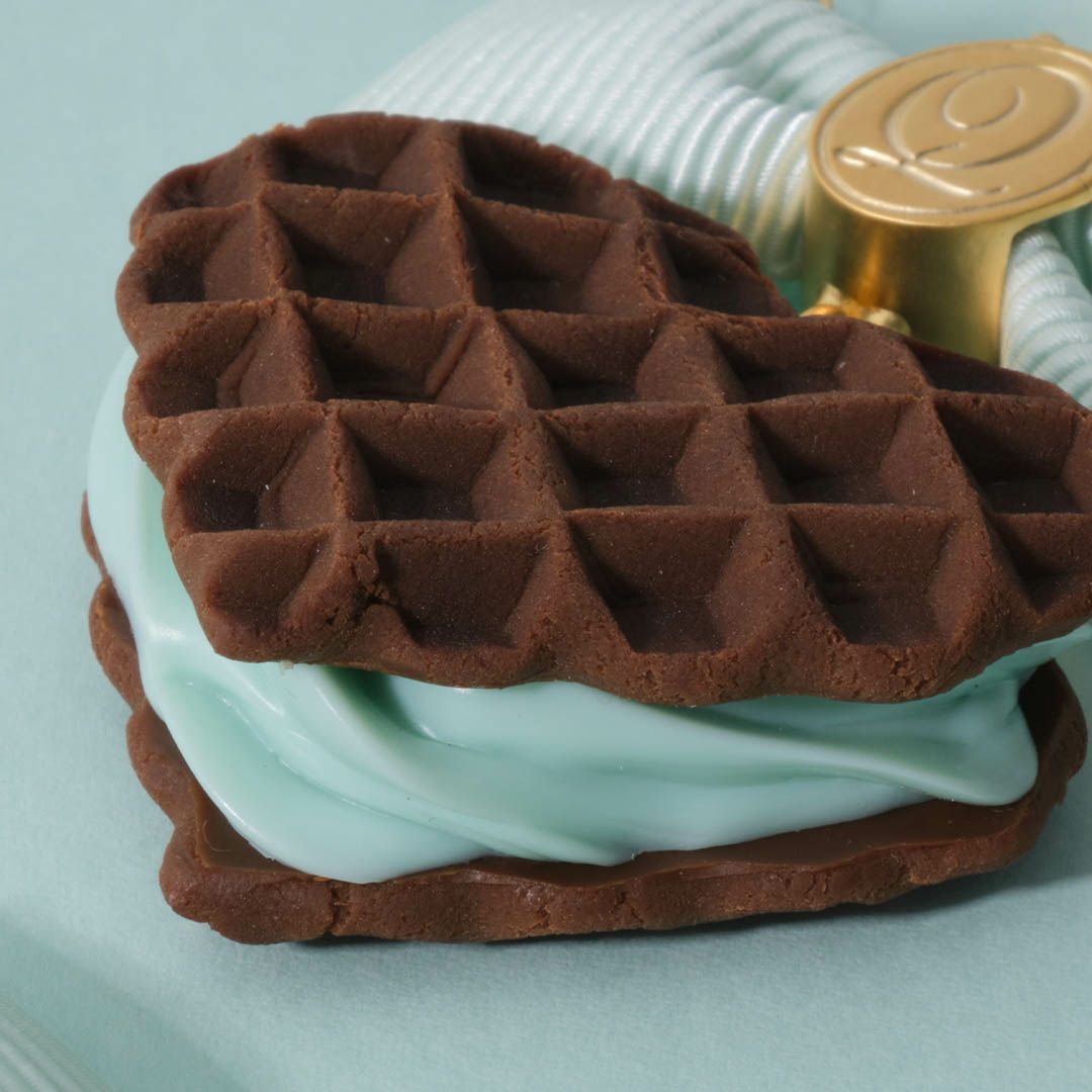チョコミント　ワッフル　ネックレス