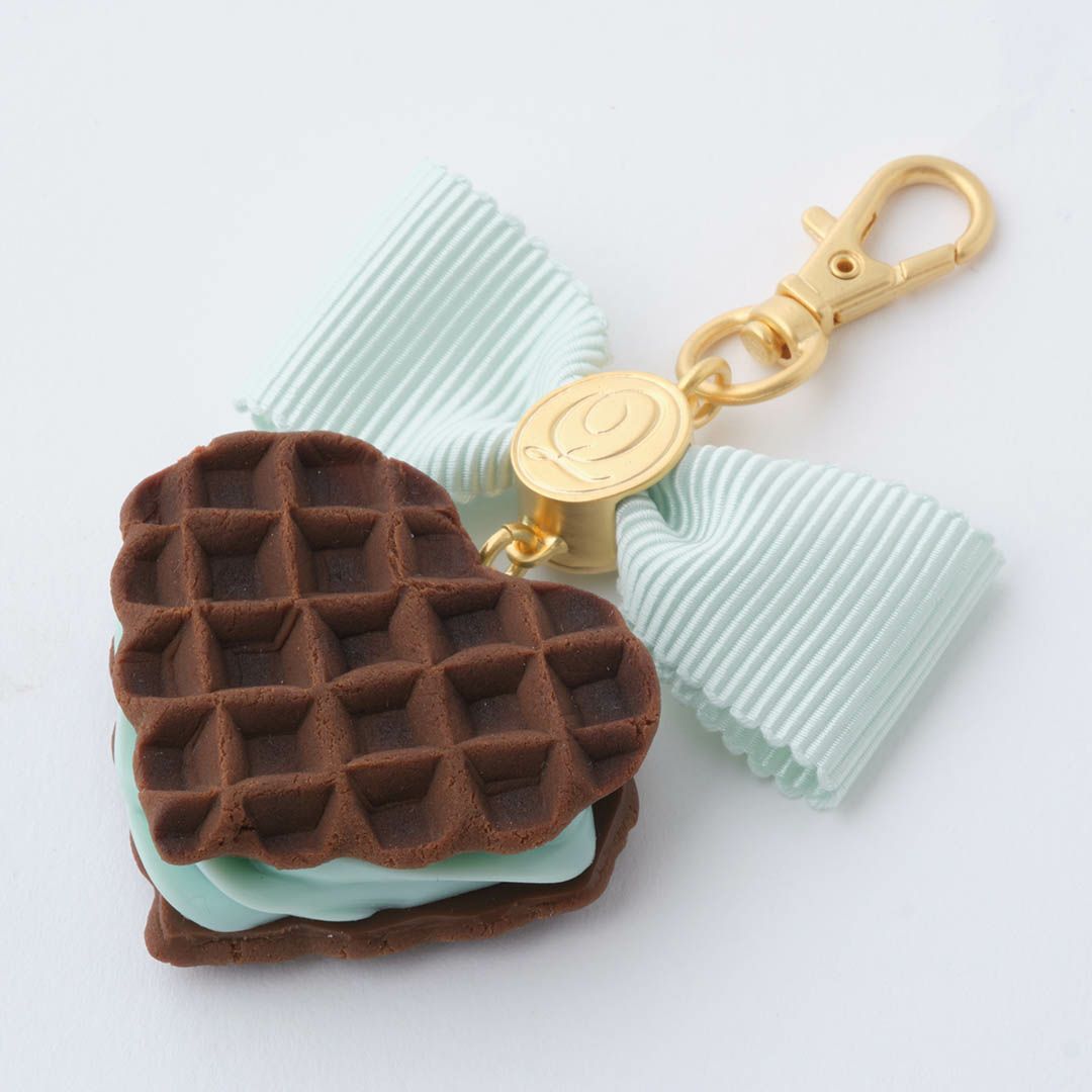 チョコミント　ワッフル　バッグチャーム
