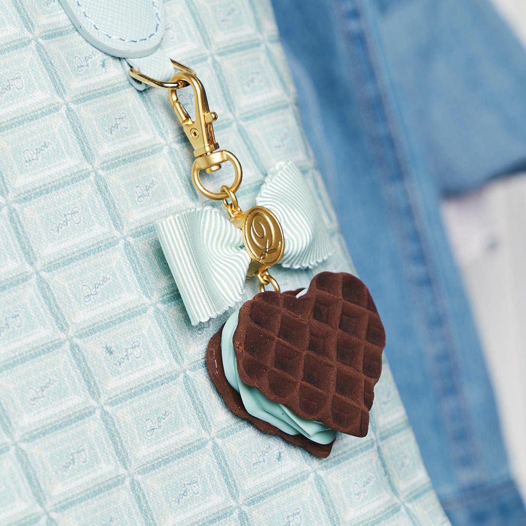 チョコミント　ワッフル　バッグチャーム