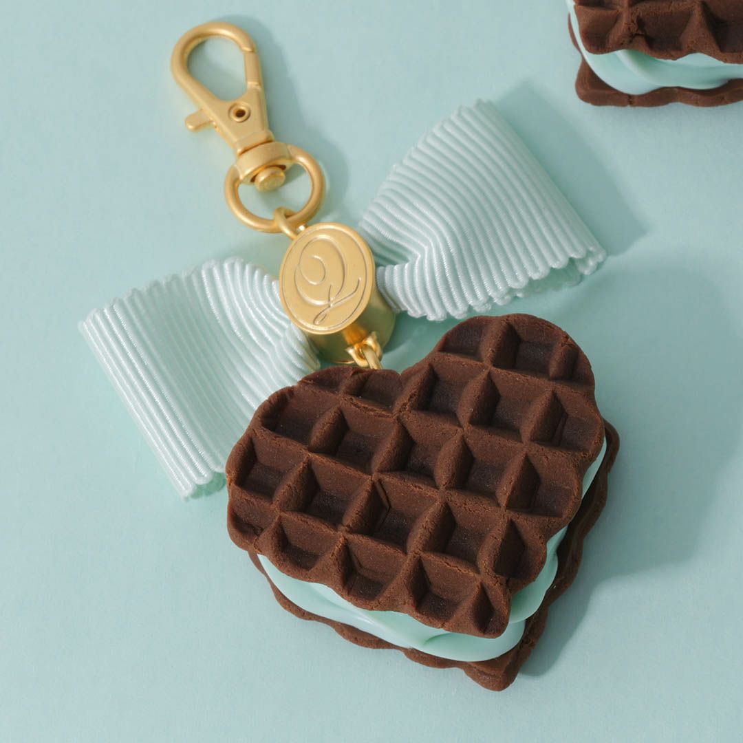 チョコミント　ワッフル　バッグチャーム
