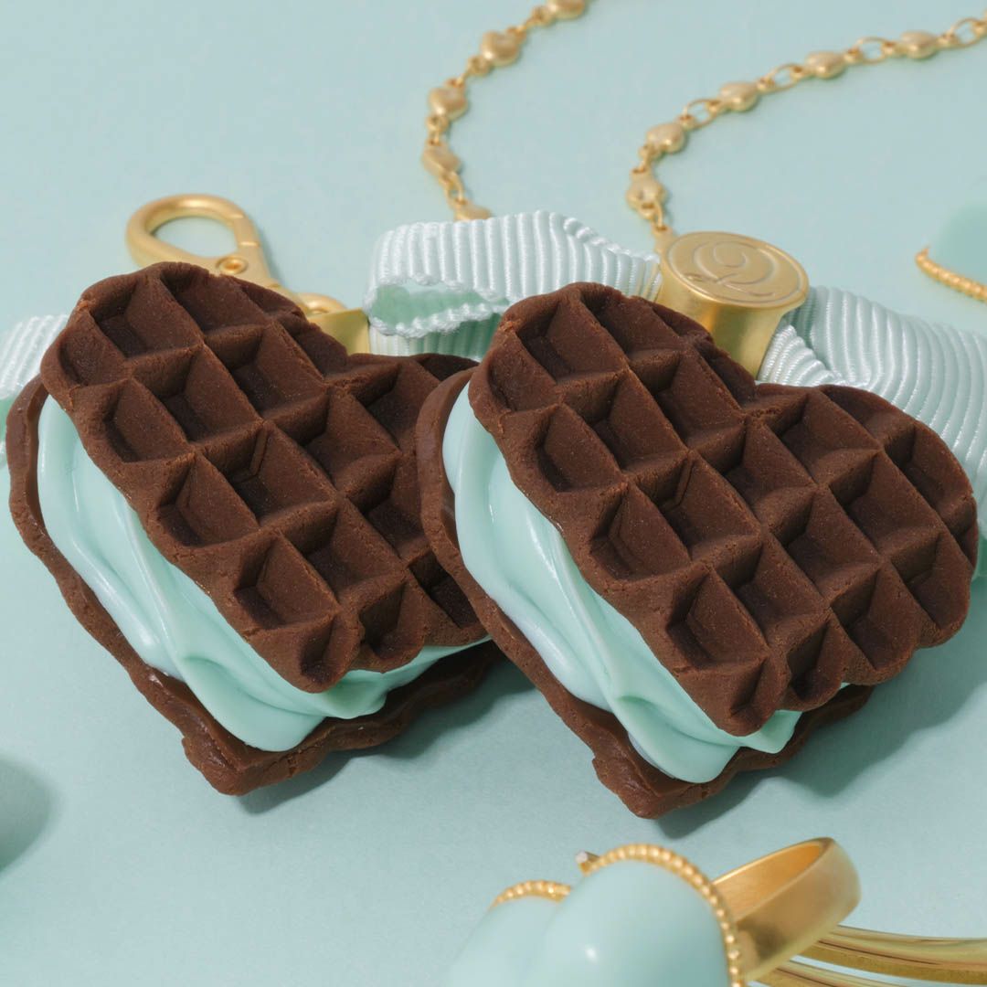 チョコミント　ワッフル　バッグチャーム