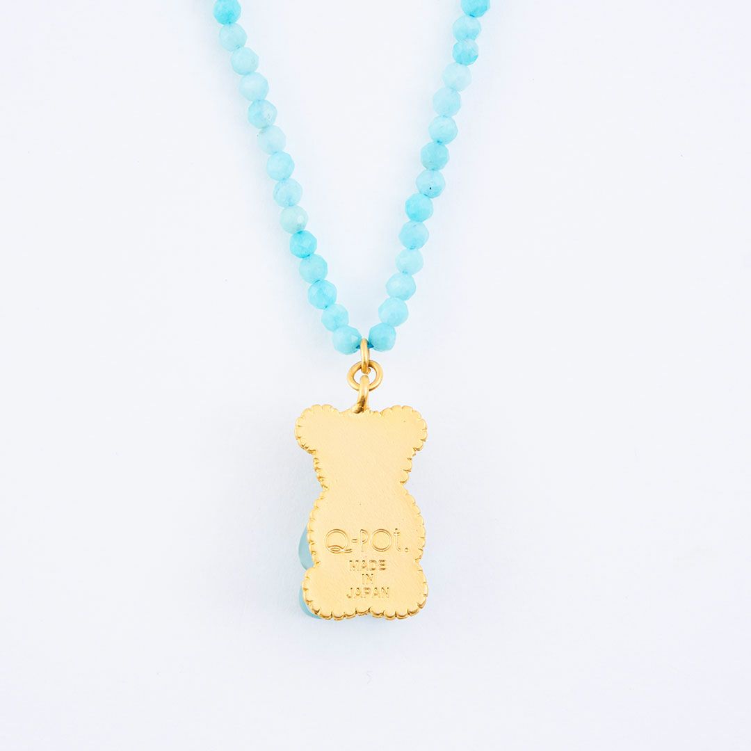 天然石ジュエリー　アマゾナイト　テディベアグミ　ネックレス