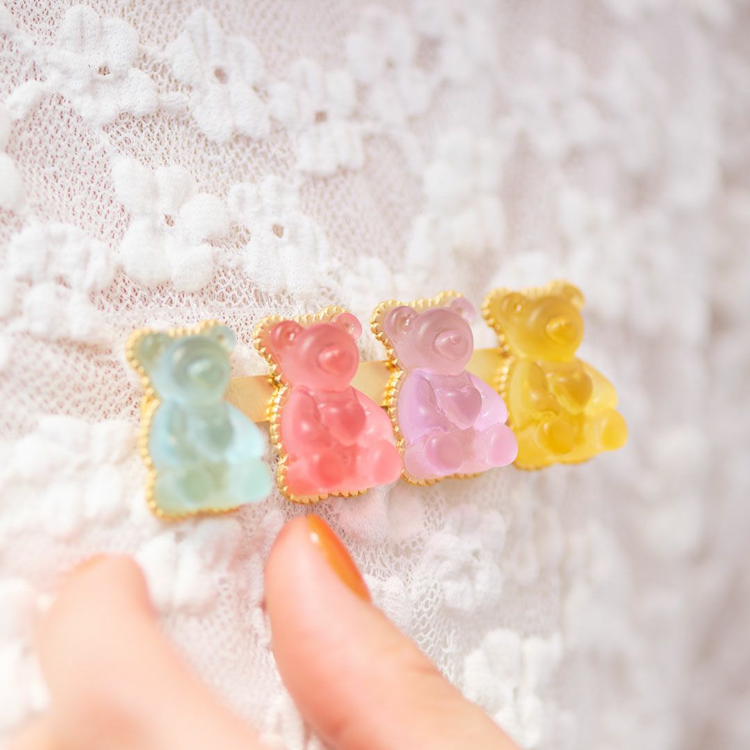 テディベア グミ ブローチ