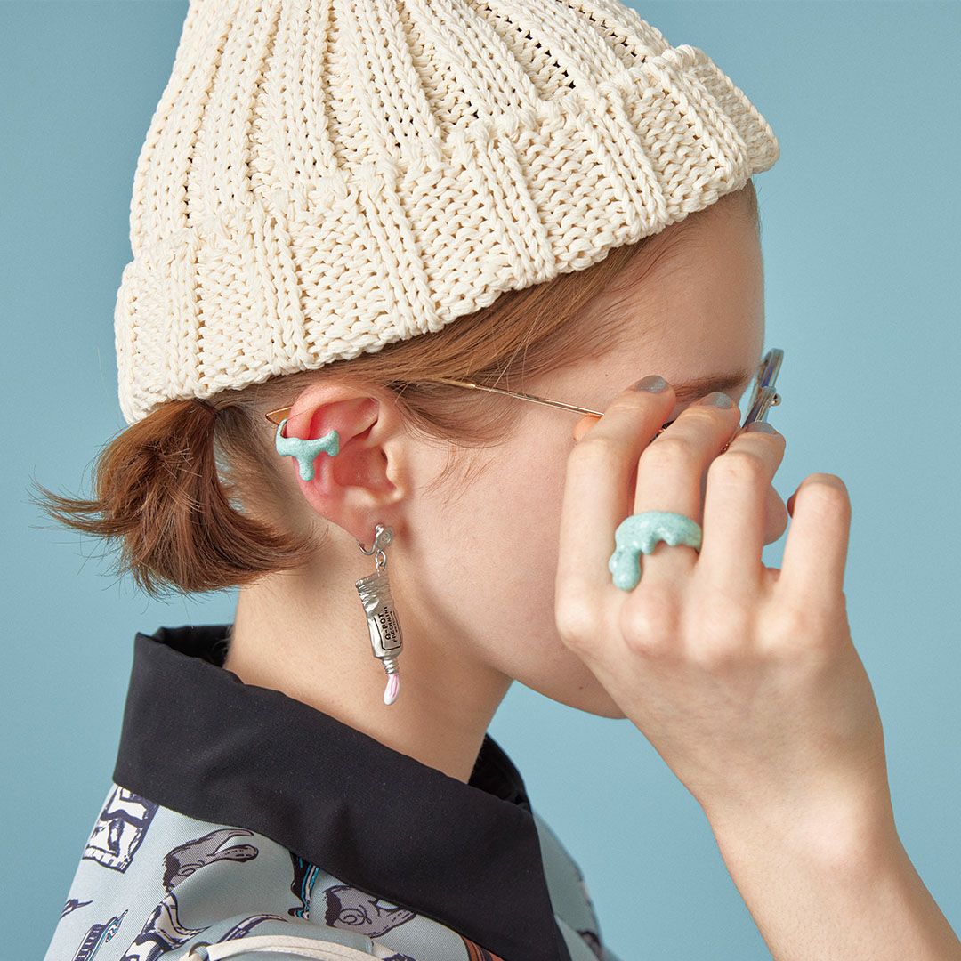 チョコミント　メルト　イヤーカフ