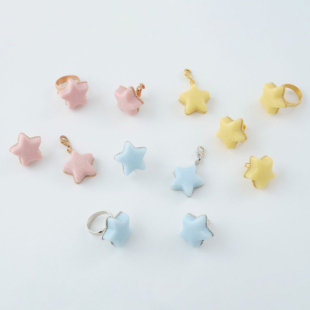 エトワールショコラ 星 ピアス ピンク