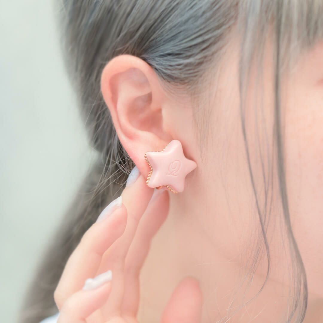 エトワールショコラ 星 ピアス ピンク