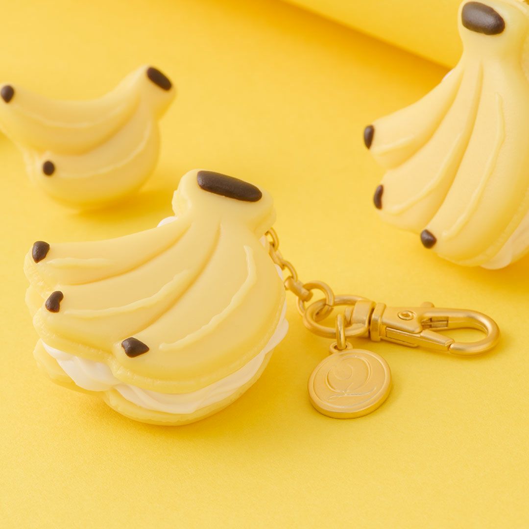 バナナマカロン バッグチャーム