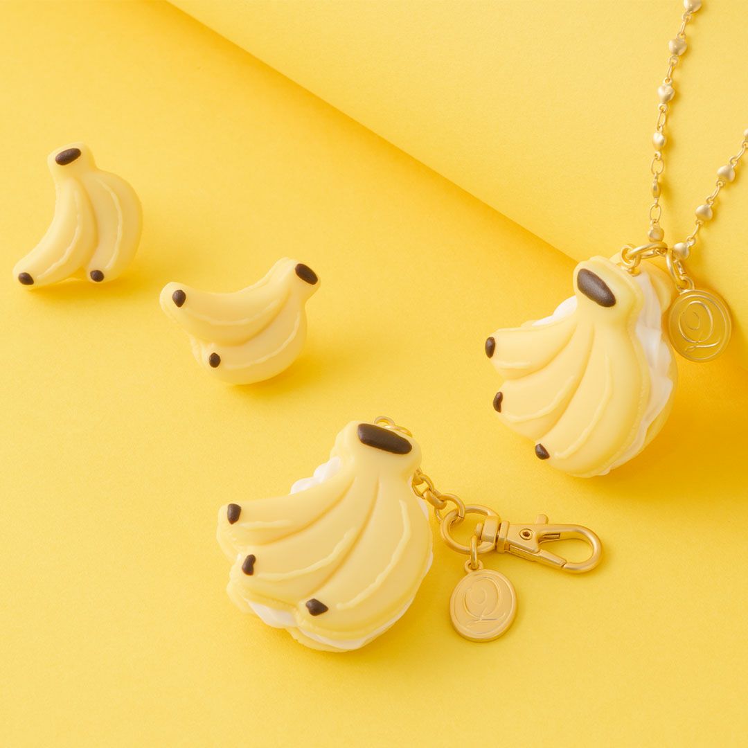 バナナマカロン バッグチャーム