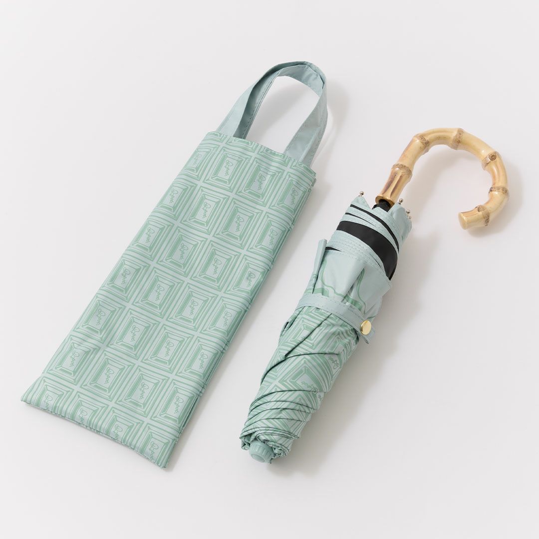 チョコミント　折りたたみ傘　晴れ雨兼用 99.9%以上