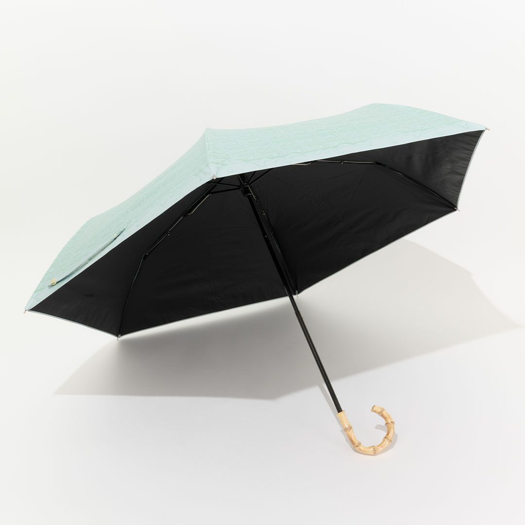 チョコミント　折りたたみ傘　晴れ雨兼用 99.9%以上