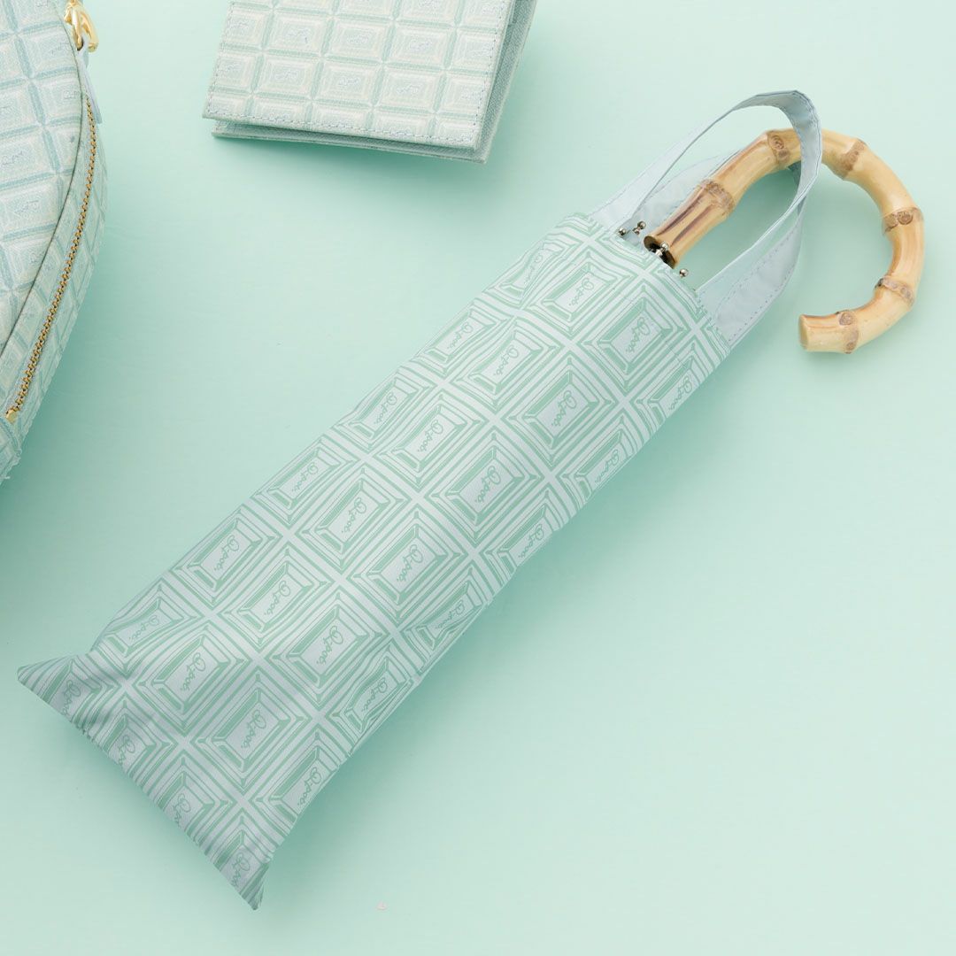 チョコミント　折りたたみ傘　晴れ雨兼用 99.9%以上